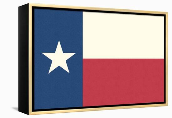 Texas State Flag-Lantern Press-Framed Stretched Canvas