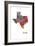 Texas State Map 1-Marlene Watson-Framed Giclee Print