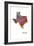 Texas State Map 1-Marlene Watson-Framed Giclee Print