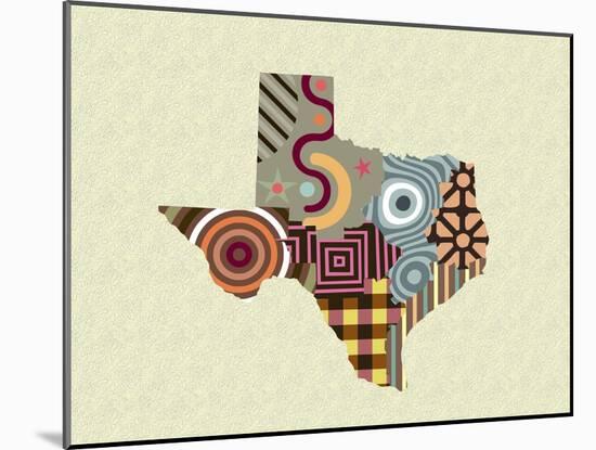 Texas State Map-Lanre Adefioye-Mounted Giclee Print