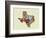 Texas State Map-Lanre Adefioye-Framed Giclee Print