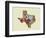 Texas State Map-Lanre Adefioye-Framed Giclee Print