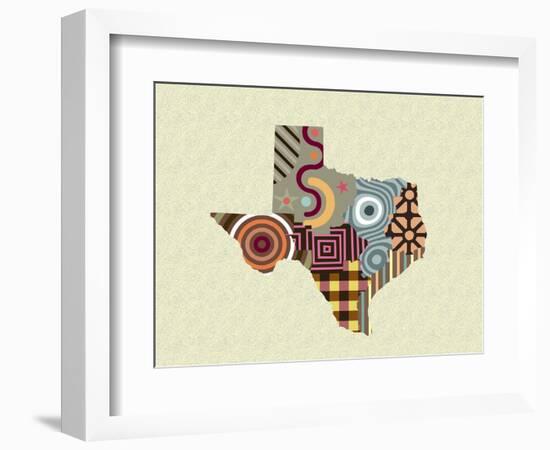 Texas State Map-Lanre Adefioye-Framed Giclee Print