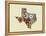 Texas State Map-Lanre Adefioye-Framed Premier Image Canvas