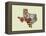 Texas State Map-Lanre Adefioye-Framed Premier Image Canvas