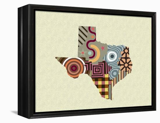 Texas State Map-Lanre Adefioye-Framed Premier Image Canvas