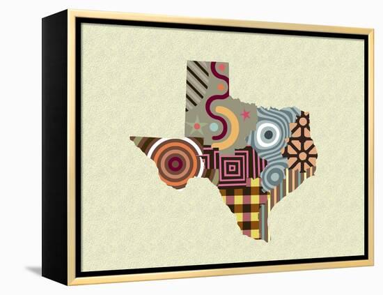 Texas State Map-Lanre Adefioye-Framed Premier Image Canvas