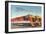 Texas - View of the Frisco Meteor and Texas Special Trains-Lantern Press-Framed Art Print