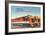 Texas - View of the Frisco Meteor and Texas Special Trains-Lantern Press-Framed Art Print