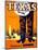 "Texas" Vintage Travel Poster, International Airways-Piddix-Mounted Art Print