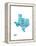 Texas Watercolor Map-Michael Tompsett-Framed Stretched Canvas