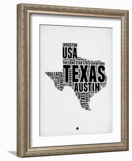 Texas Word Cloud 2-NaxArt-Framed Art Print