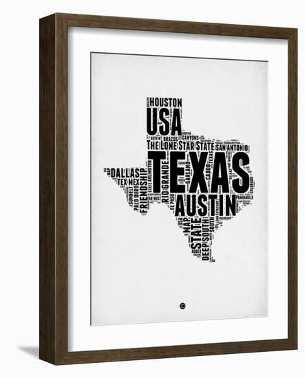 Texas Word Cloud 2-NaxArt-Framed Art Print