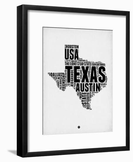 Texas Word Cloud 2-NaxArt-Framed Art Print