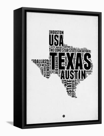 Texas Word Cloud 2-NaxArt-Framed Stretched Canvas
