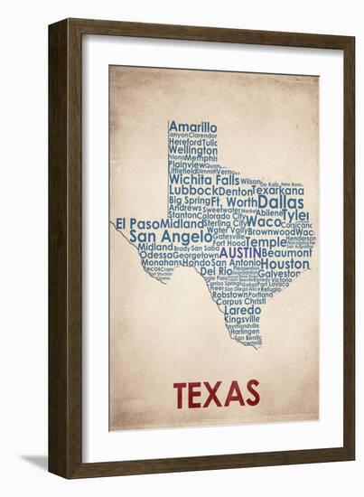 Texas-American Flat-Framed Giclee Print