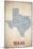 Texas-American Flat-Mounted Giclee Print