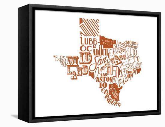 Texas-Jace Grey-Framed Stretched Canvas