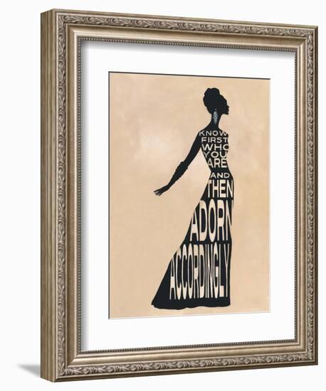 Text Dress-Lisa Vincent-Framed Art Print