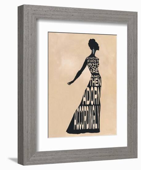 Text Dress-Lisa Vincent-Framed Art Print