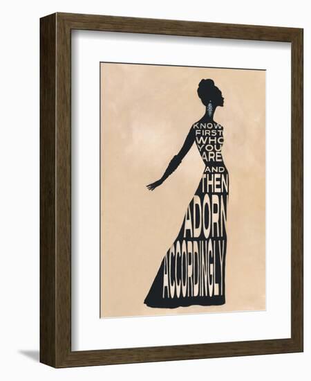 Text Dress-Lisa Vincent-Framed Art Print
