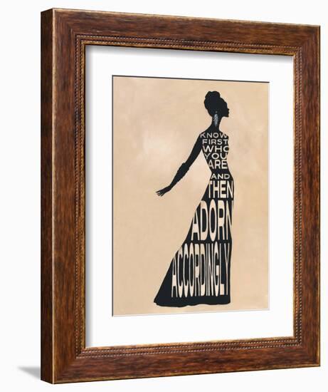 Text Dress-Lisa Vincent-Framed Art Print
