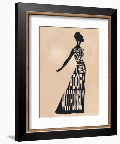 Text Dress-Lisa Vincent-Framed Art Print