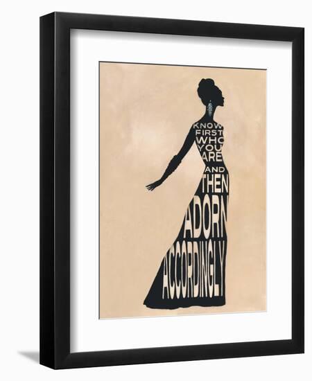 Text Dress-Lisa Vincent-Framed Art Print