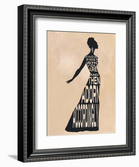 Text Dress-Lisa Vincent-Framed Art Print