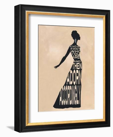 Text Dress-Lisa Vincent-Framed Art Print