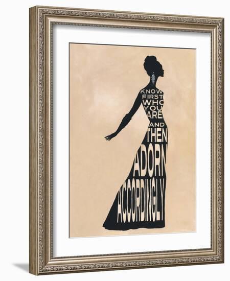 Text Dress-Lisa Vincent-Framed Art Print