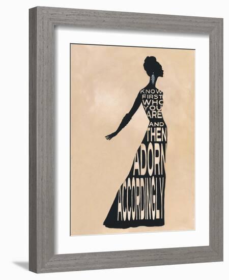 Text Dress-Lisa Vincent-Framed Art Print