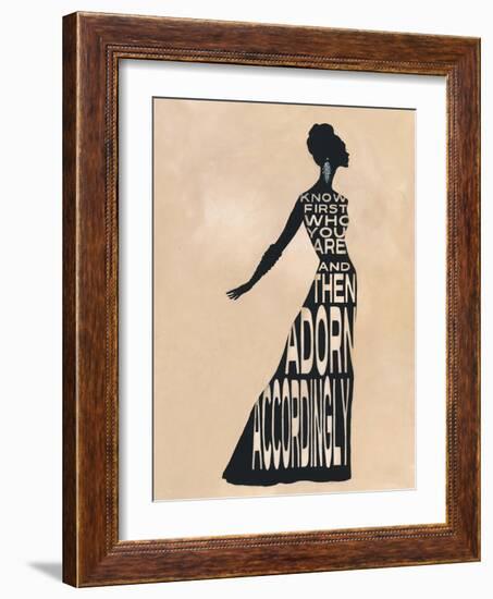 Text Dress-Lisa Vincent-Framed Art Print