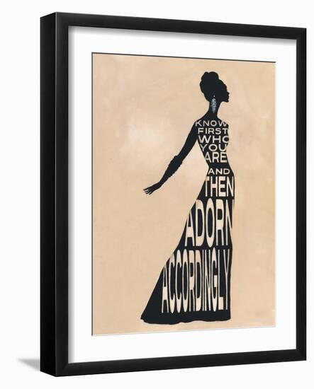 Text Dress-Lisa Vincent-Framed Art Print