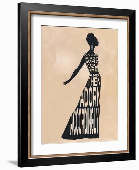 Text Dress-Lisa Vincent-Framed Art Print