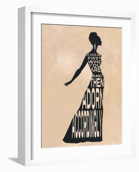 Text Dress-Lisa Vincent-Framed Art Print