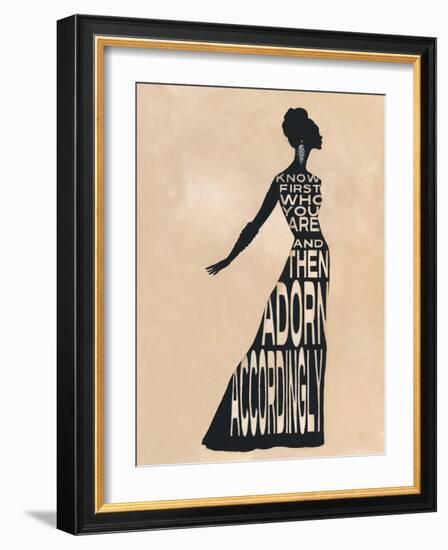 Text Dress-Lisa Vincent-Framed Art Print