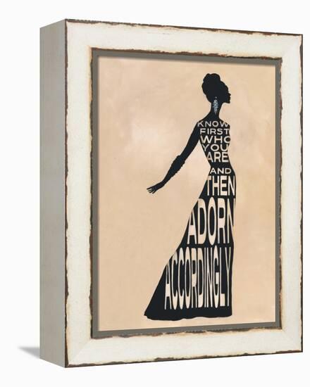 Text Dress-Lisa Vincent-Framed Stretched Canvas