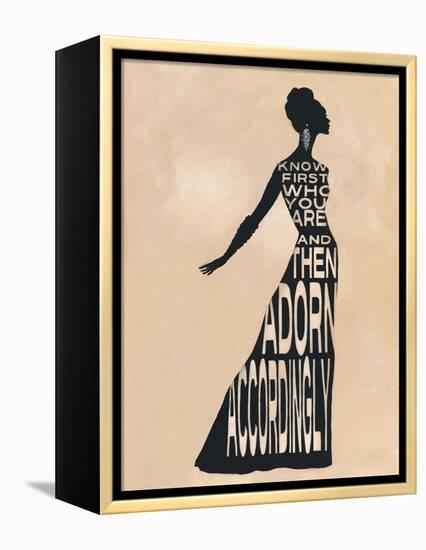 Text Dress-Lisa Vincent-Framed Stretched Canvas