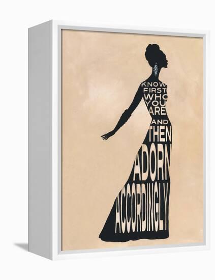 Text Dress-Lisa Vincent-Framed Stretched Canvas