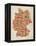 Text Map of Germany Map-Michael Tompsett-Framed Stretched Canvas