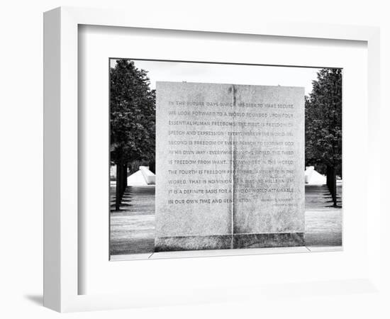 Text of FDR's Four Freedoms Speech, Memorial to the President, Manhattan, New York-Philippe Hugonnard-Framed Photographic Print