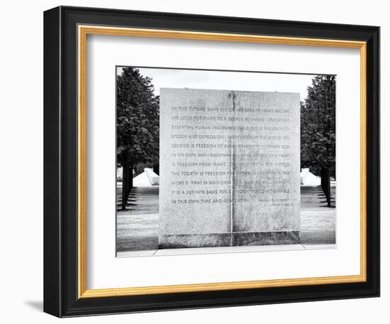 Text of FDR's Four Freedoms Speech, Memorial to the President, Manhattan, New York-Philippe Hugonnard-Framed Photographic Print