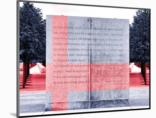 Text of FDR's Four Freedoms Speech, Memorial to the President, Manhattan, New York-Philippe Hugonnard-Mounted Photographic Print