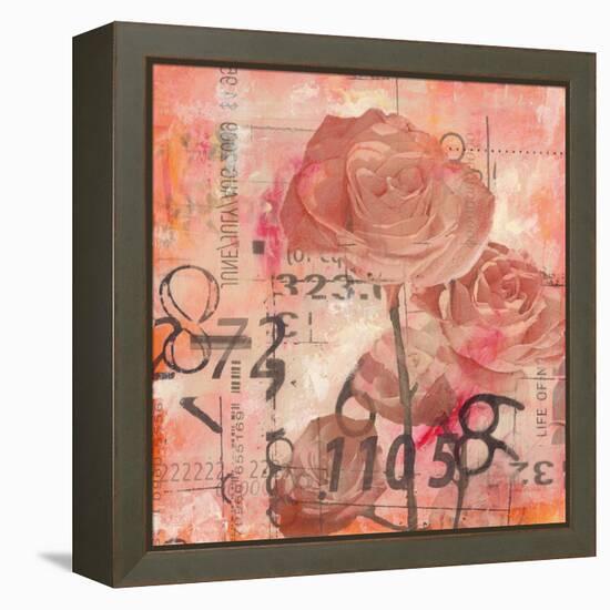 Text Roses-Jane Bellows-Framed Stretched Canvas