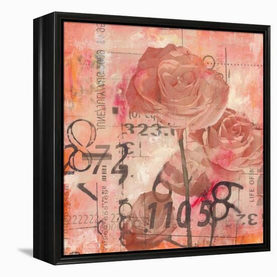 Text Roses-Jane Bellows-Framed Stretched Canvas