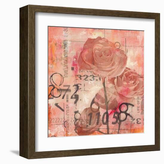 Text Roses-Jane Bellows-Framed Art Print