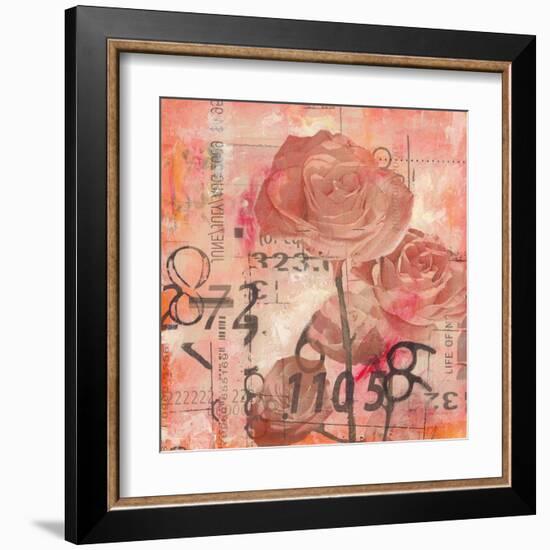 Text Roses-Jane Bellows-Framed Art Print