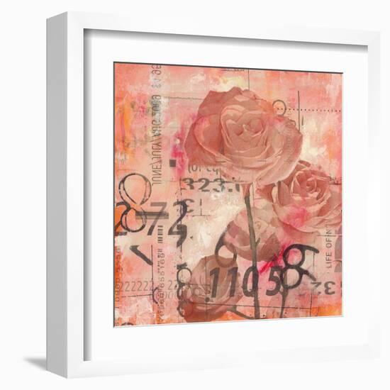 Text Roses-Jane Bellows-Framed Art Print