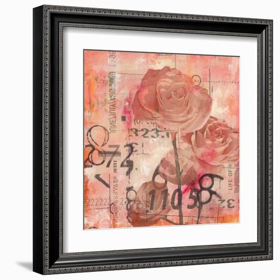 Text Roses-Jane Bellows-Framed Art Print